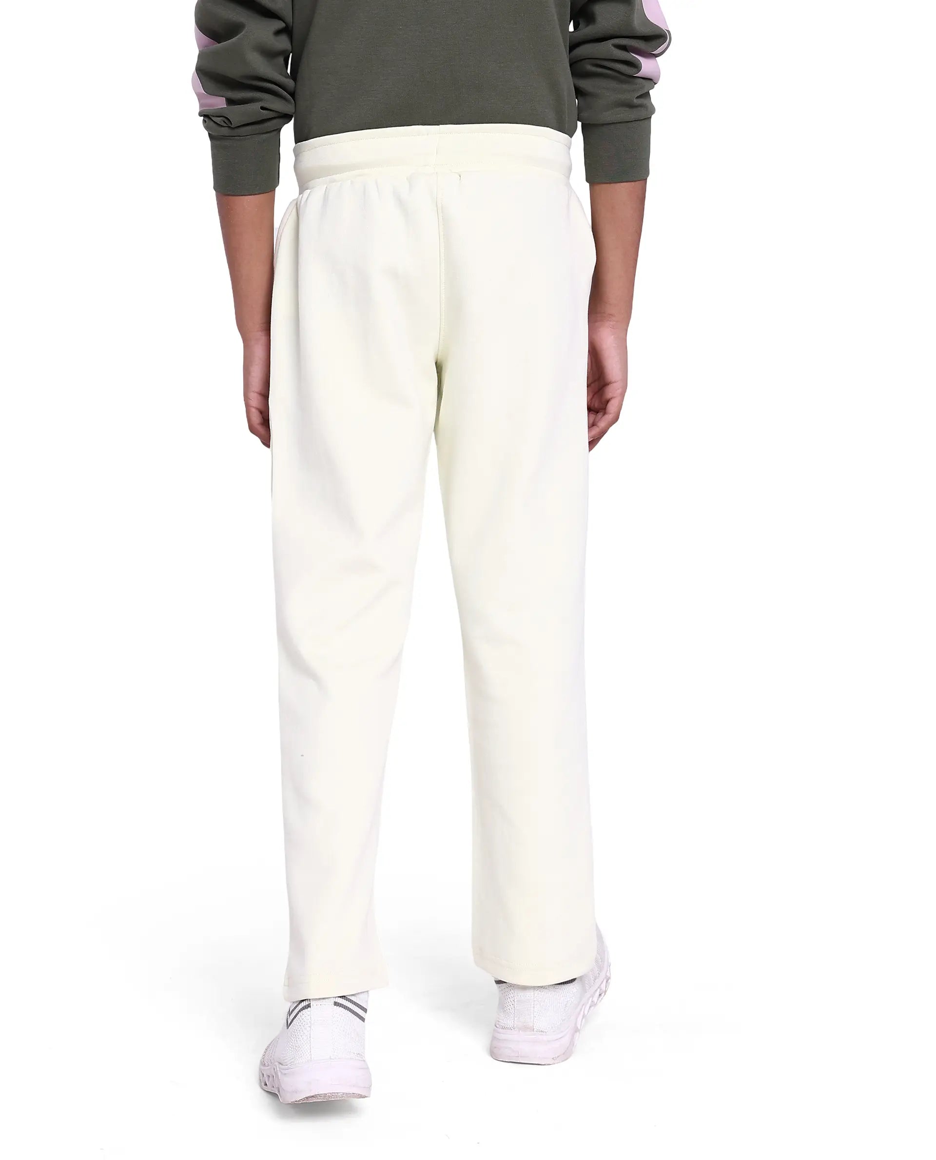 Boys Yellow Casual Regular Fit Solid Track Pant