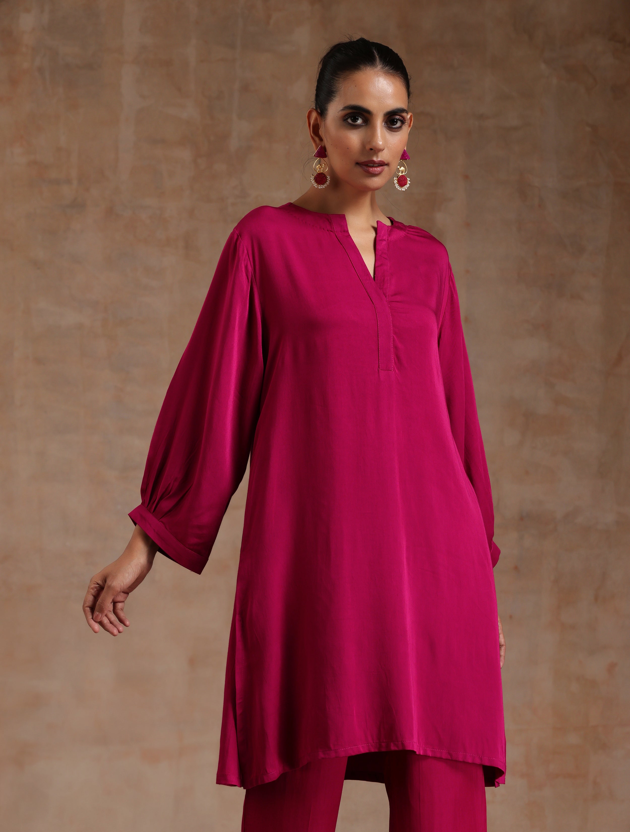 Women's Pink Modal Relax Co-ord Set