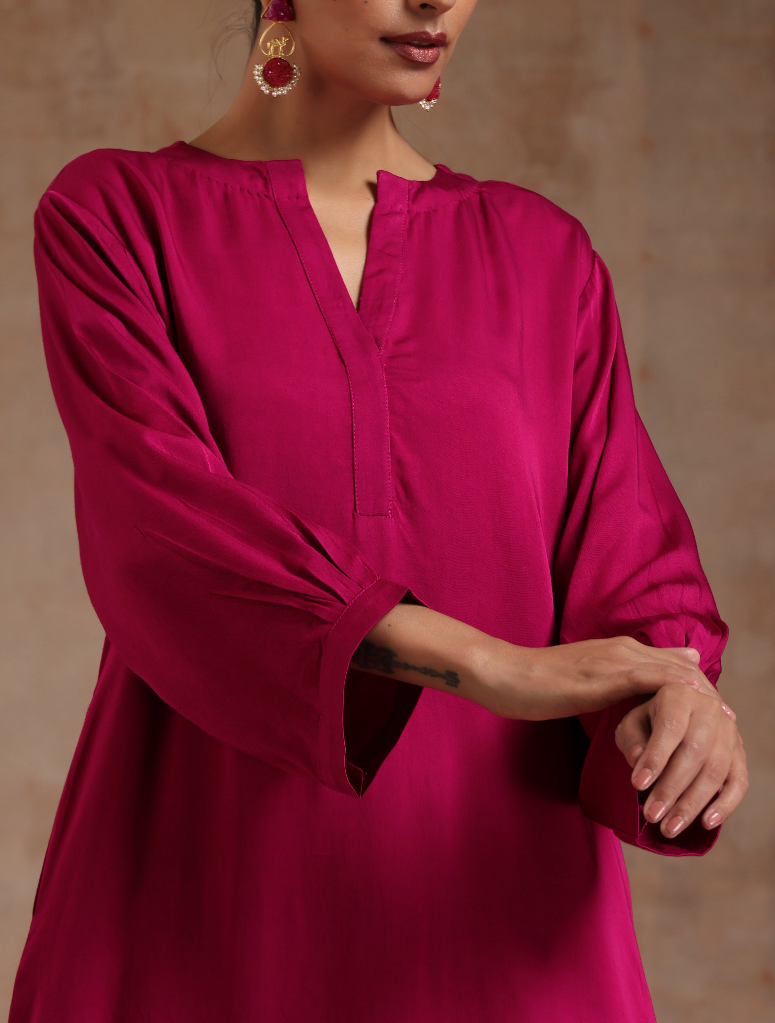 Women's Pink Modal Relax Co-ord Set