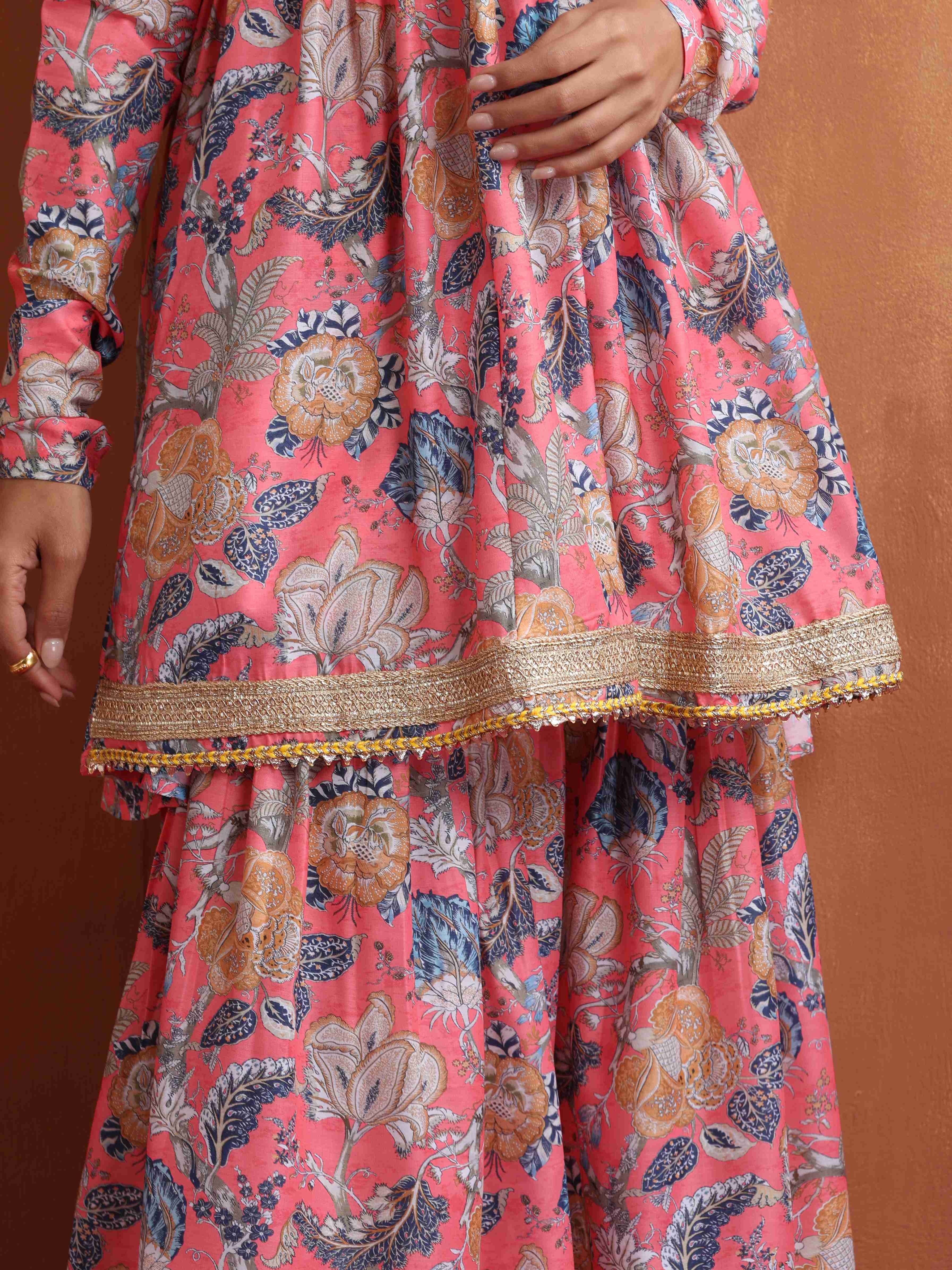 Women's Multicolor Printed Sharara Set