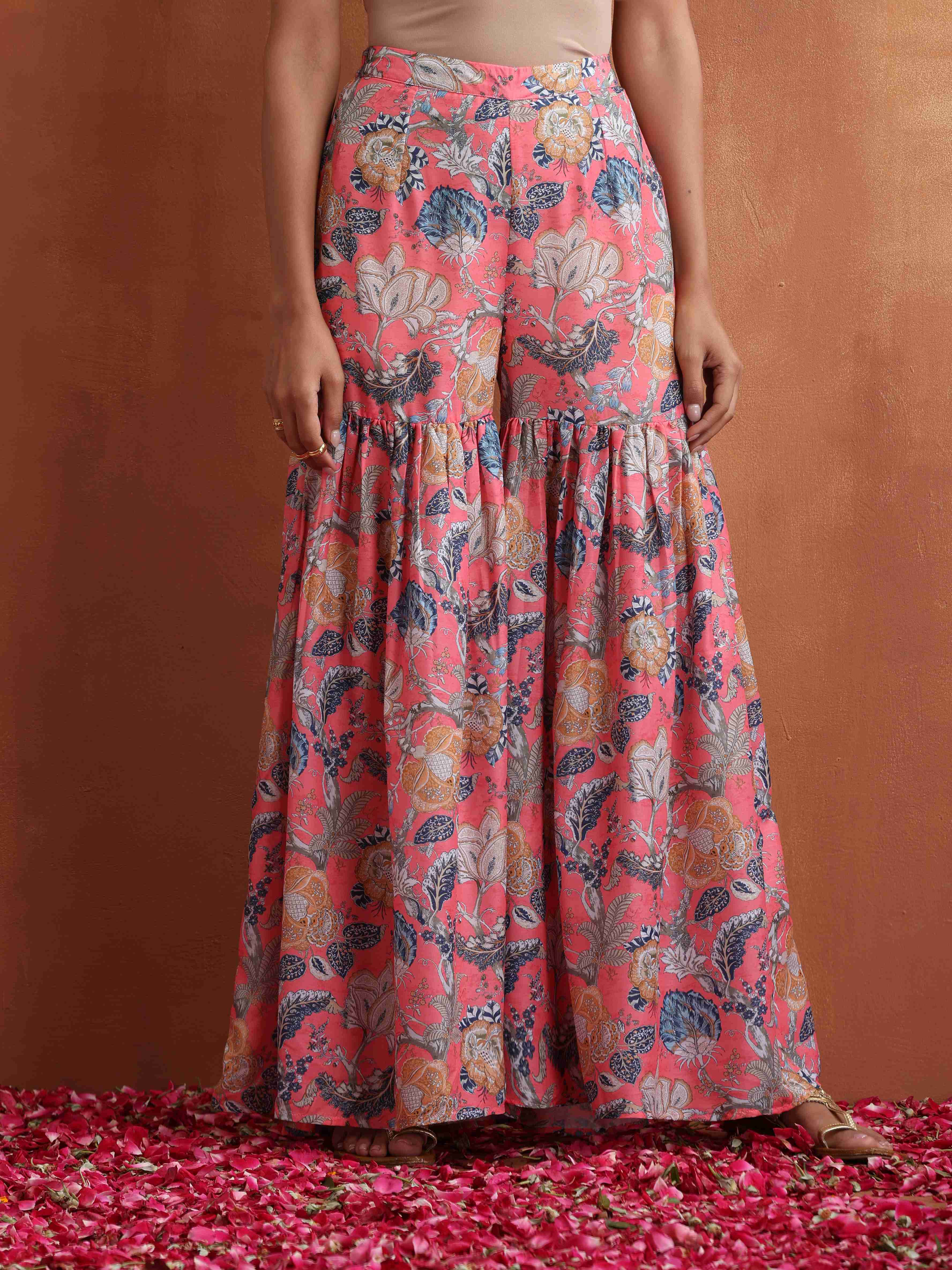 Women's Multicolor Printed Sharara Set