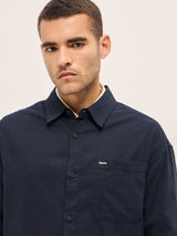 Men's Blue Casual Regular Fit Solid Full Sleeves Shirt