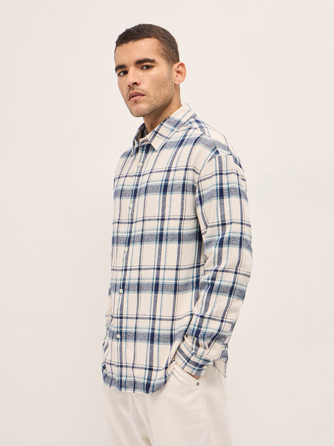 Men's Multicolor Casual Regular Fit Checked Full Sleeves Shirt