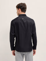 Men's Black Formal Solid Regular Fit Full Sleeves Shirt