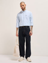 Men's Casual Slim Fit Striped Full Sleeves Shirt