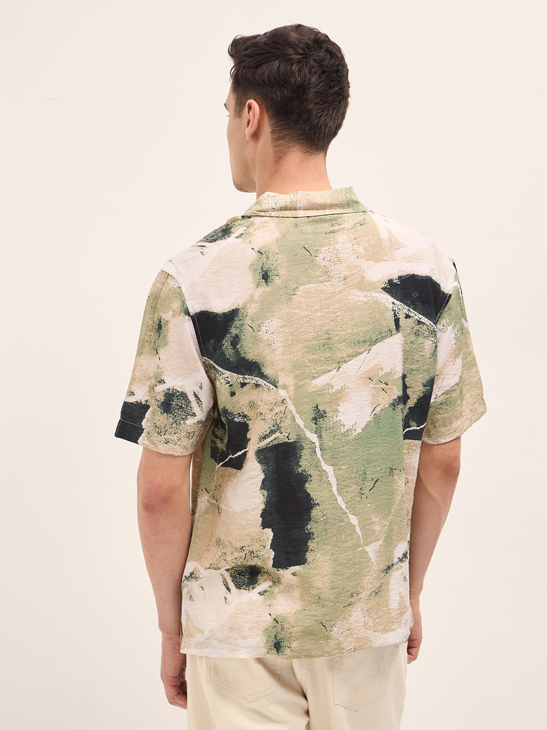 Men's Multicolor Casual Regular Fit Printed Half Sleeves Shirt