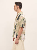 Men's Multicolor Casual Regular Fit Printed Half Sleeves Shirt
