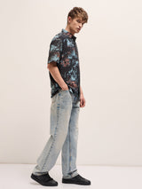 Men's Multicolor Casual Regular Fit Printed Half Sleeves Shirt