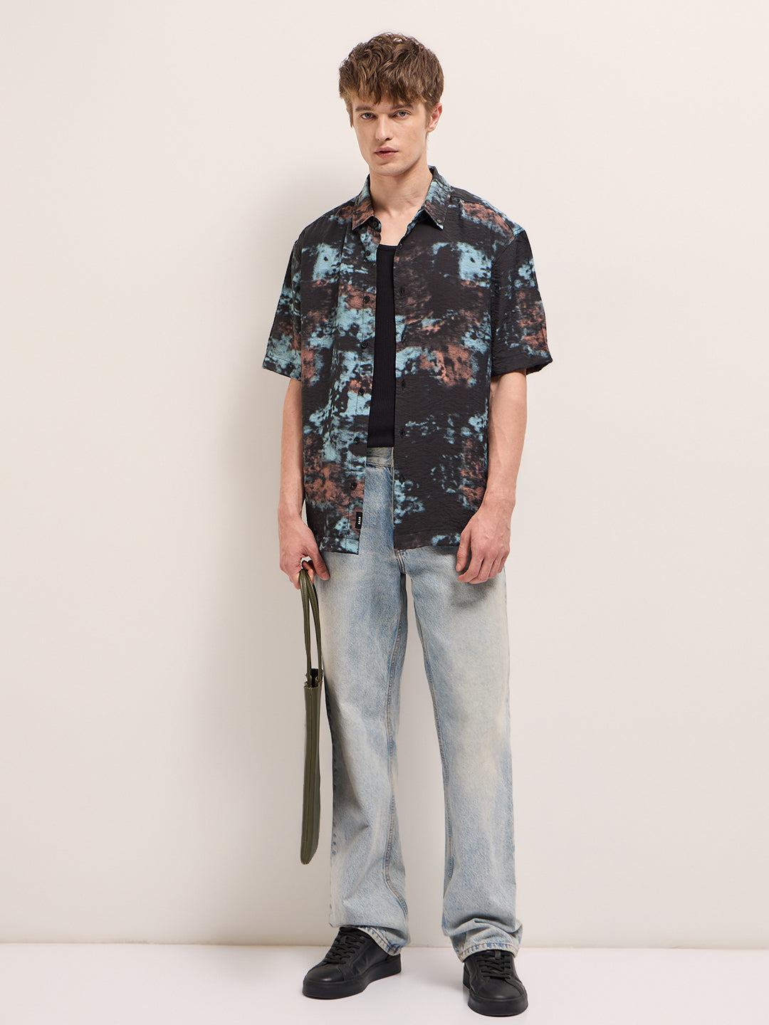 Men's Multicolor Casual Regular Fit Printed Half Sleeves Shirt