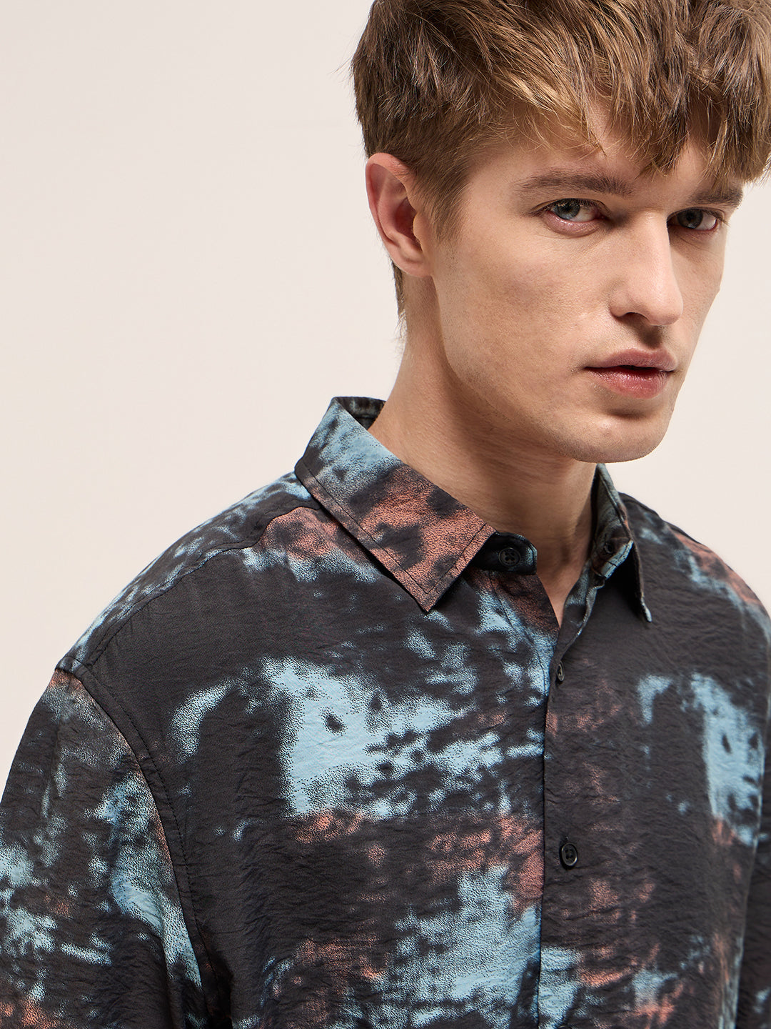 Men's Multicolor Casual Regular Fit Printed Half Sleeves Shirt
