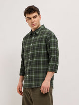 Men's Casual Regular Fit Checked Full Sleeves Shirt