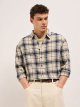 Men's Casual Regular Fit Checked Full Sleeves Shirt