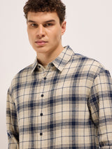 Men's Casual Regular Fit Checked Full Sleeves Shirt