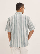 Men's Green Casual Regular Fit Printed Half Sleeves Shirt