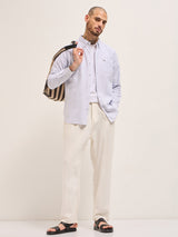 Men's Casual Slim Fit Striped Full Sleeves Shirt