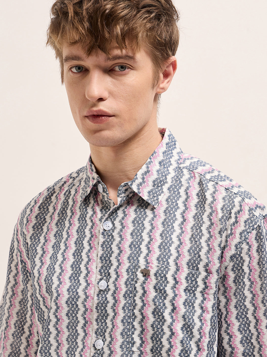 Men's Multicolor Casual Regular Fit Printed Half Sleeves Shirt