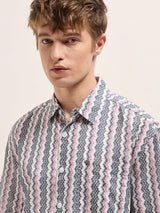 Men's Multicolor Casual Regular Fit Printed Half Sleeves Shirt