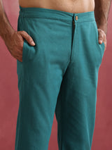 Men's Blue Cotton Reg Co-ord set