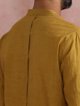 Men's Mustard Cotton Shirt