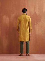 Men's Mustard Cotton Kurta