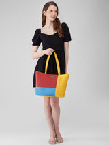 Women's Multicolor Faux Leather Tote Bag 9L