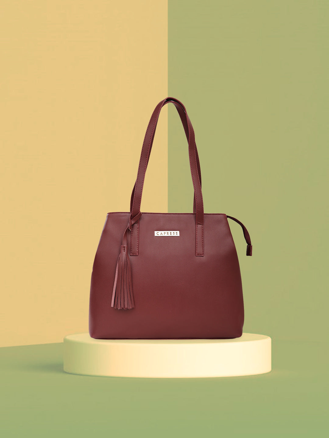 Women's Grape Faux Leather Tote Bag 10L
