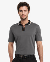 Men's Grey Casual Regular Fit Solid Half Sleeves Polo Tshirt