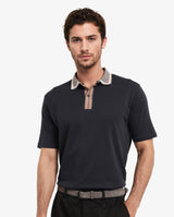 Men's Navy Casual Regular Fit Solid Half Sleeves Polo Tshirt