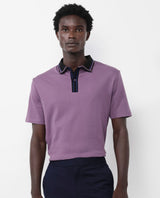 Men's Purple Casual Regular Fit Solid Half Sleeves Polo Tshirt