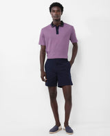 Men's Purple Casual Regular Fit Solid Half Sleeves Polo Tshirt