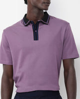 Men's Purple Casual Regular Fit Solid Half Sleeves Polo Tshirt