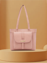 Women's Blush Faux Leather Tote Bag 9L