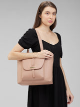 Women's Blush Faux Leather Tote Bag 9L