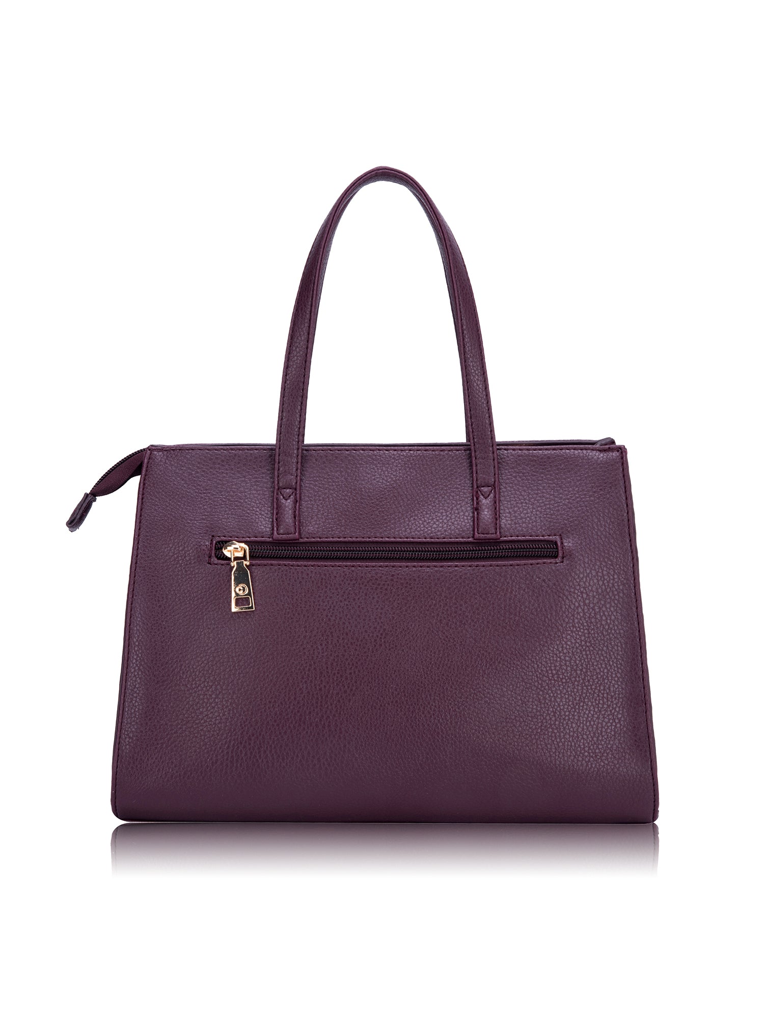 Women's Plum Faux Leather Tote Bag 9L