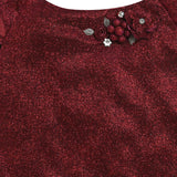Girls Red Solid Sleeveless Top