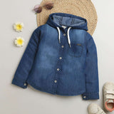 Girls Blue Casual Regular Solid Full Sleeves Hoodie