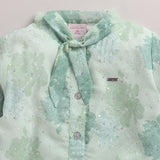 Girls Green Casual Full Sleeves Top