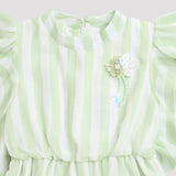 Girls Green Western Printed Sleeveless Top