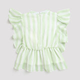Girls Green Western Printed Sleeveless Top