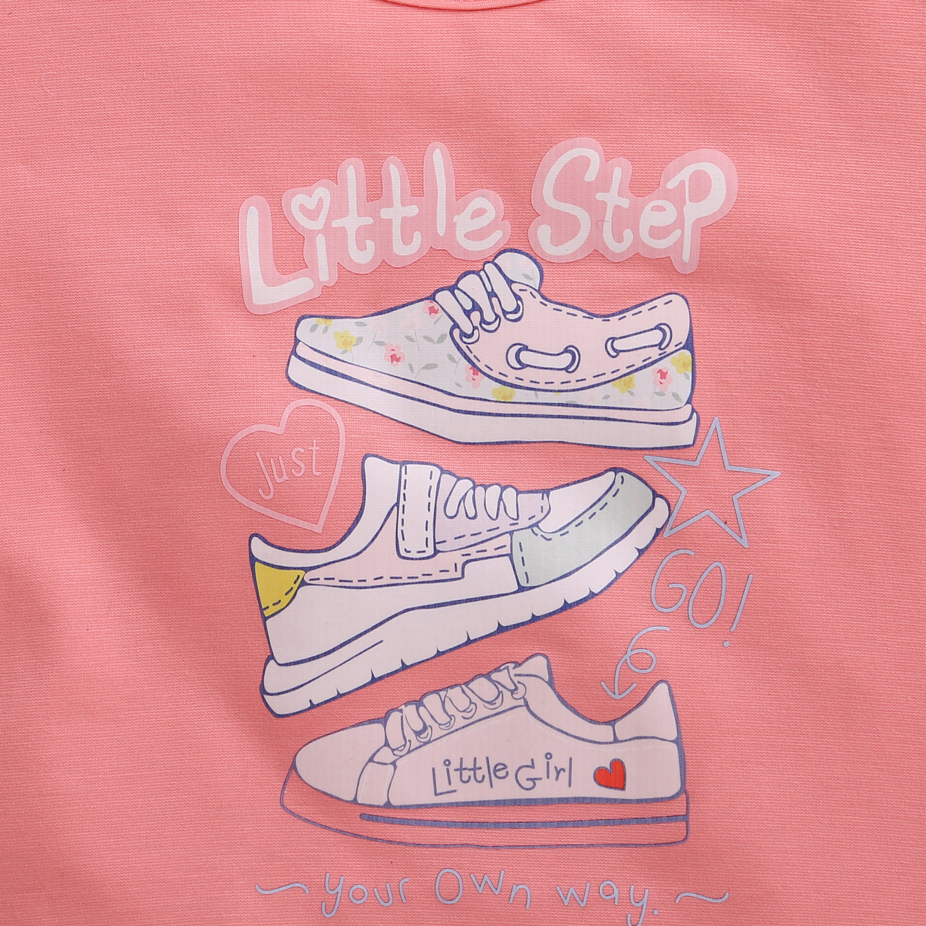 Girls Pink Casual Half Sleeves Top