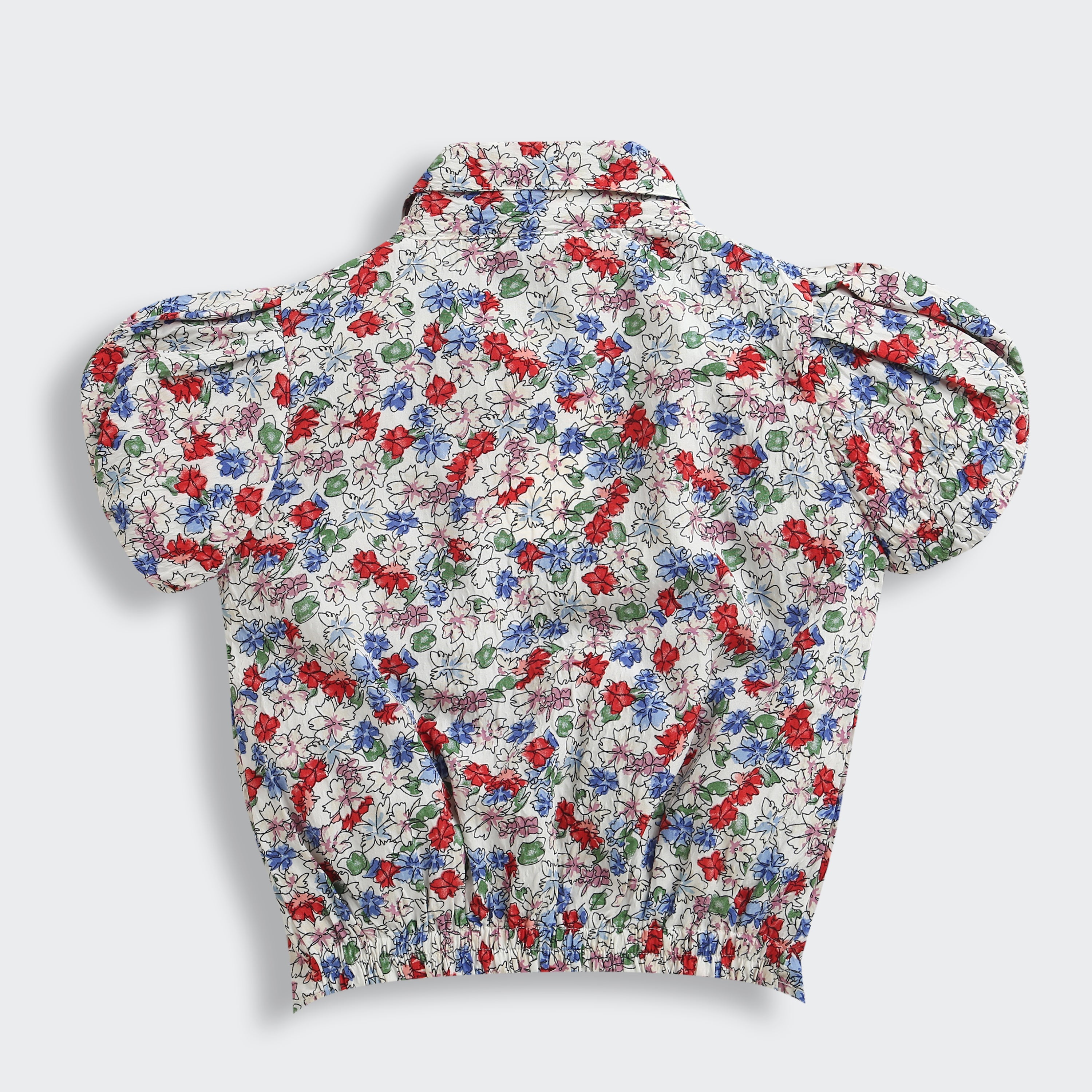 Girls Multicolor Casual Half Sleeves Top