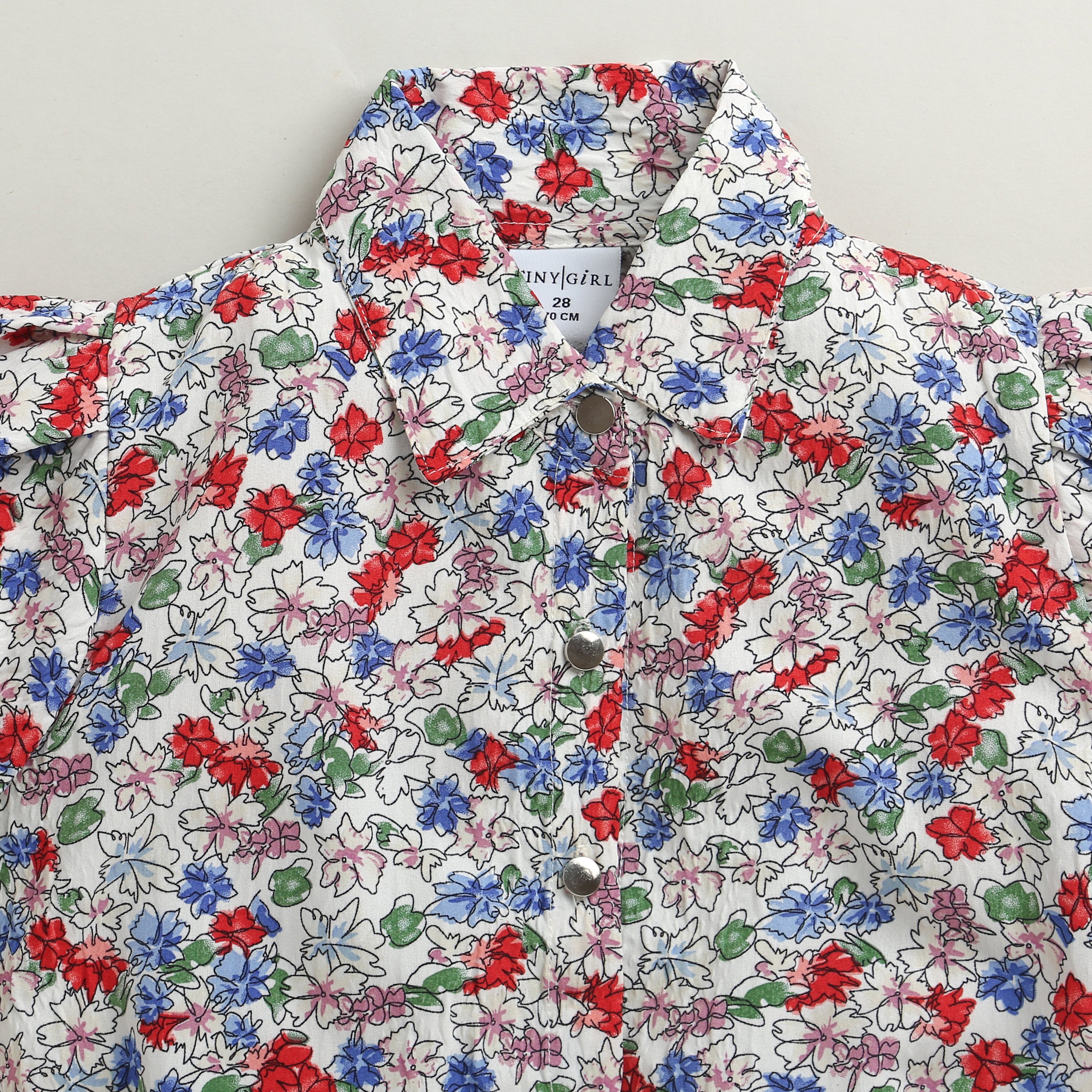 Girls Multicolor Casual Half Sleeves Top