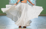 Women's White Solid Festive Wear Ghaghra