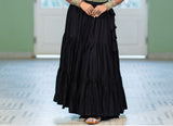 Women's Black Solid Festive Wear Ghaghra