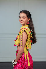 Women Yellow Embroidered Festive Wear Jacket