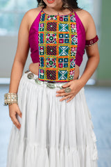 Women's Pink Embroidered Festive Wear Blouse