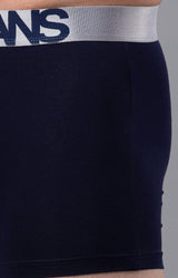 Men's Navy Mid-Rise Solid Trunk