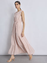 Women's Blush Dobby Tiered Maxi Dress