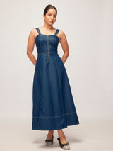 Women's Denim Corset Dress