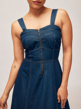 Women's Denim Corset Dress